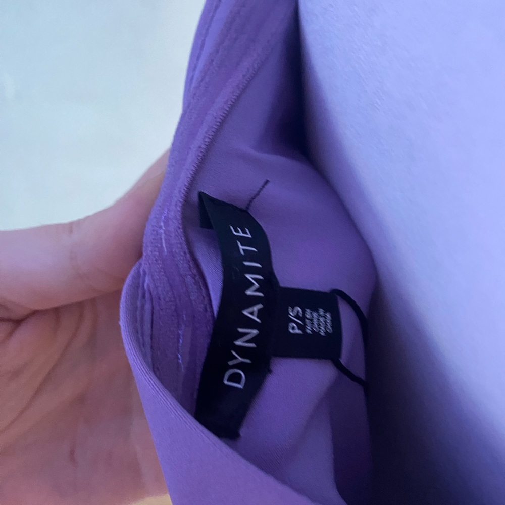 Dynamite Lavender Button-Down Blouse NWT - image 3